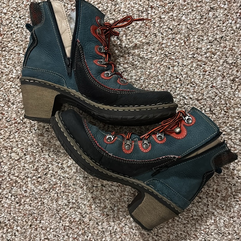 Josef Seibel - Cozy Winter Heeled Boots - Kingfisher 12 - SZ 39